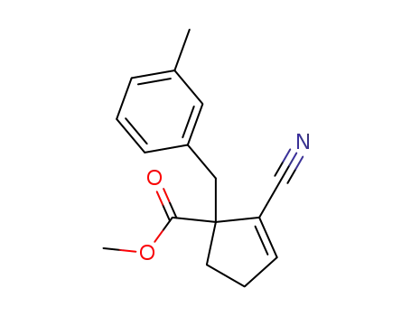 2-Cyano-1-(3-methyl-benzyl)-cyclopent-2-enecarboxylic acid methyl ester