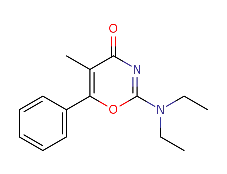 Molecular Structure of 90062-20-7 (4H-1,3-Oxazin-4-one, 2-(diethylamino)-5-methyl-6-phenyl-)