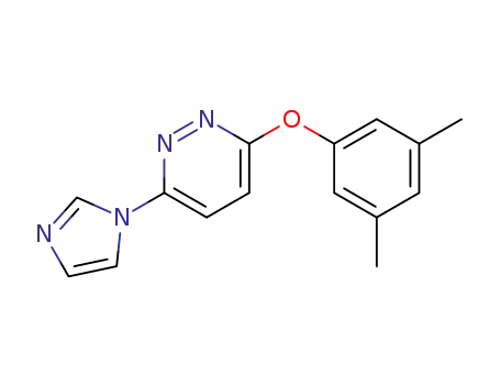 Molecular Structure of 100240-25-3 (3-(3,5-dimethylphenoxy)-6-(1 H-imidazol-1-yl)pyridazine)