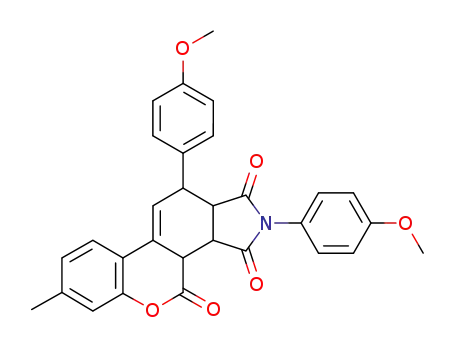 2,11-Bis-(4-methoxy-phenyl)-7-methyl-3a,3b,11,11a-tetrahydro-chromeno[3,4-e]isoindole-1,3,4-trione