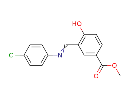 Benzoic acid, 3-[[(4-chlorophenyl)imino]methyl]-4-hydroxy-, methyl ester