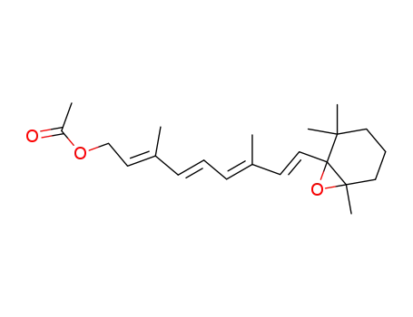 Molecular Structure of 801-72-9 (5,6-Epoxy-5,6-dihydroretinol acetate)