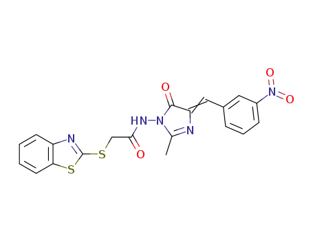 2-(Benzothiazol-2-ylsulfanyl)-N-{2-methyl-4-[1-(3-nitro-phenyl)-meth-(Z)-ylidene]-5-oxo-4,5-dihydro-imidazol-1-yl}-acetamide