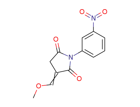 Molecular Structure of 74894-62-5 ((3E)-3-(methoxymethylidene)-1-(3-nitrophenyl)pyrrolidine-2,5-dione)