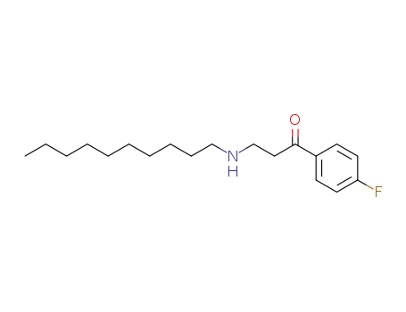 Molecular Structure of 143667-22-5 (3-Decylamino-1-(4-fluoro-phenyl)-propan-1-one)