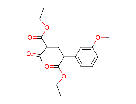Molecular Structure of 94812-93-8 (Pentanedioic acid, 2-acetyl-4-(3-methoxyphenyl)-, diethyl ester)