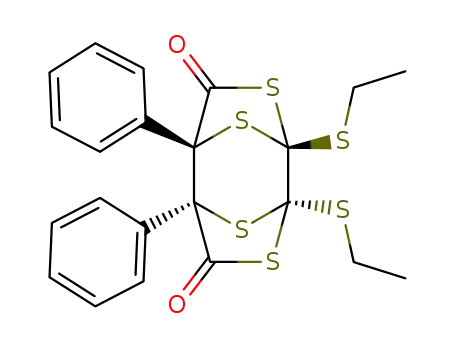 1,2-Bis(ethylthio)-5,6-diphenyl-3,8,9,endo-10-tetrathiatricyclo<4.2.1.1<sup>2,5</sup>>decan-4,7-dion