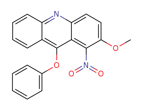 Molecular Structure of 89974-82-3 (Acridine, 2-methoxy-1-nitro-9-phenoxy-)