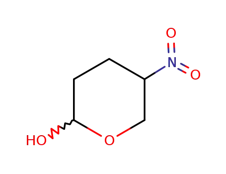 Molecular Structure of 63570-83-2 (2H-Pyran-2-ol, tetrahydro-5-nitro-, cis-)