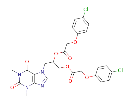 3-(1,3-dimethyl-2,6-dioxo-1,2,3,6-tetrahydro-7H-purin-7-yl)propane-1,2-diyl bis[(4-chlorophenoxy)acetate]