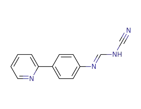 Molecular Structure of 89250-70-4 (Methanimidamide, N-cyano-N'-[4-(2-pyridinyl)phenyl]-)