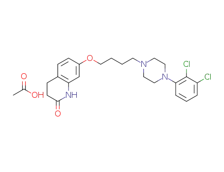 Molecular Structure of 1258382-02-3 (7-{4-[4-(2,3-dichlorophenyl)-1-piperazinyl]butoxy}-3,4-dihydro-2(1H)-quinolinone acetate)