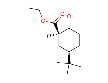 cis-2-Aethoxycarbonyl-2-methyl-4-tert.-butyl-cyclohexanon