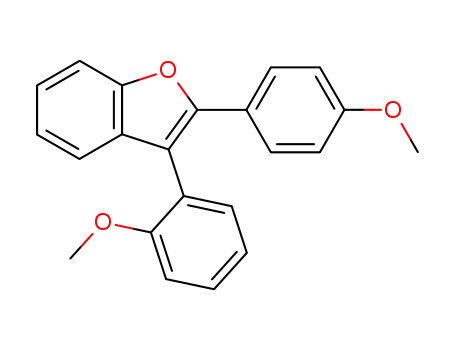 Molecular Structure of 62378-40-9 (Benzofuran, 3-(2-methoxyphenyl)-2-(4-methoxyphenyl)-)