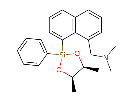 Molecular Structure of 133156-67-9 (dimethyl-4,5 (dimethylaminomethyl-8 naphtyl)-2 phenyl-2 dioxasilacyclopentane-1,3,2)