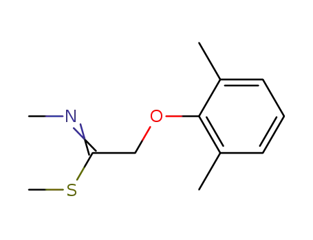 Molecular Structure of 802018-23-1 (Acetimidic acid, N-methylthio-2-(2,6-xylyloxy)-, methyl ester (8CI))