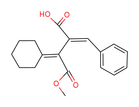 2-Cyclohexylidene-3-[1-phenyl-meth-(E)-ylidene]-succinic acid 1-methyl ester