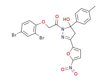 5-(p-tolyl)-1-(2,4-dibromophenyloxyoxyacetyl)-5-hydroxy-3-(5-nitro-2-furyl)pyrazoline