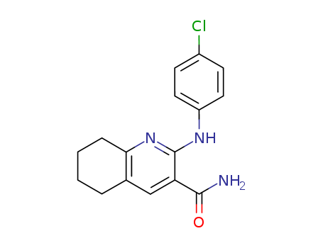 3-QUINOLINECARBOXAMIDE,5,6,7,8-TETRAHYDRO-2-((4-CHLOROPHENYL)AMINO)-