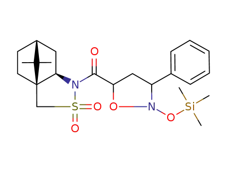 ((1S,5R,7R)-10,10-Dimethyl-3,3-dioxo-3λ<sup>6</sup>-thia-4-aza-tricyclo[5.2.1.0<sup>1,5</sup>]dec-4-yl)-(3-phenyl-2-trimethylsilanyloxy-isoxazolidin-5-yl)-methanone