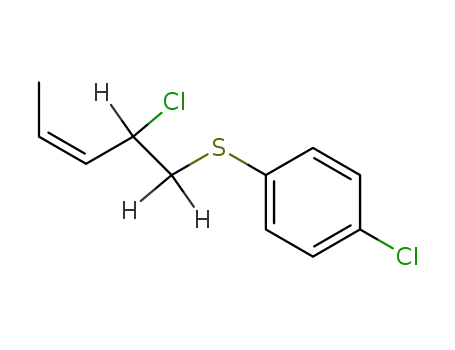 Molecular Structure of 72622-97-0 ((Z)-1-chloro-4-<(2-chloro-3-pentenyl)thio>benzene)