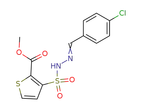 메틸 3-[[(4-클로로페닐)메틸리덴아미노]술파모일]티오펜-2-카브 옥실레이트