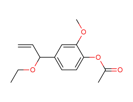 Phenol, 4-(1-ethoxy-2-propenyl)-2-methoxy-, acetate