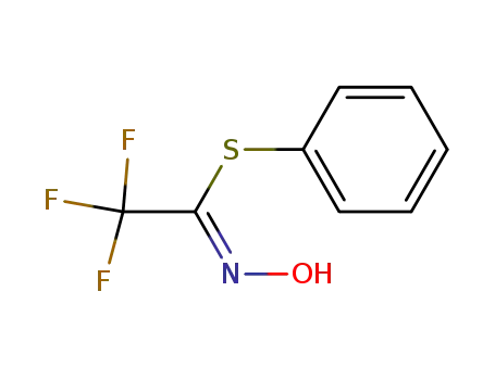 Molecular Structure of 82986-02-5 (Ethanimidothioic acid, 2,2,2-trifluoro-N-hydroxy-, phenyl ester, (Z)-)