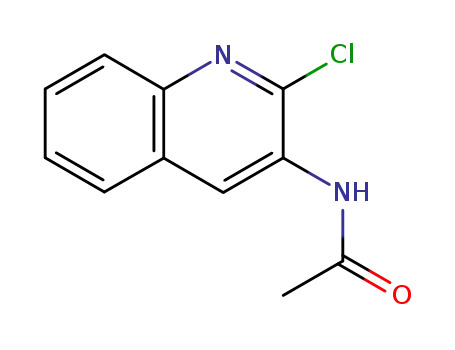 Molecular Structure of 137470-14-5 (N-(2-Chloro-quinolin-3-yl)-acetamide)