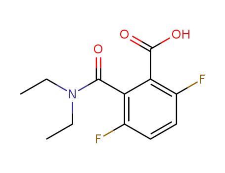 Molecular Structure of 131401-56-4 (N,N-DIETHYL-3,6-DIFLUOROPHTHALAMIC ACID)