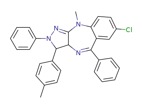 7-Chloro-4-methyl-2,9-diphenyl-1-p-tolyl-1,2,4,10a-tetrahydro-2,3,4,10-tetraaza-benzo[f]azulene