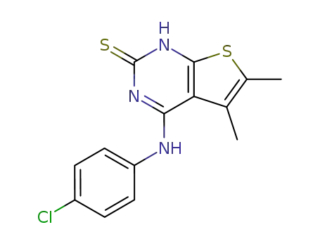 4-(4-Chloro-phenylamino)-5,6-dimethyl-1H-thieno[2,3-d]pyrimidine-2-thione