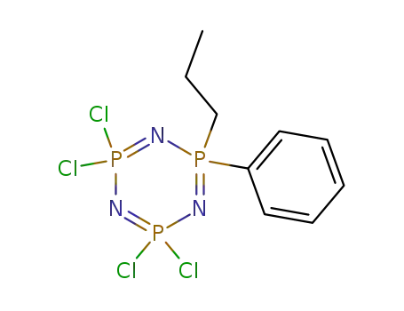 Molecular Structure of 86711-94-6 (1,3,5,2,4,6-Triazatriphosphorine,
2,2,4,4-tetrachloro-2,2,4,4,6,6-hexahydro-6-phenyl-6-propyl-)