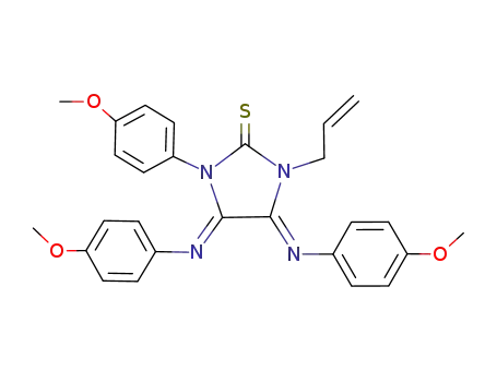1-Allyl-3-p-anisidyl-4,5-di-p-anisidylimino-imidazolidin-2-thion