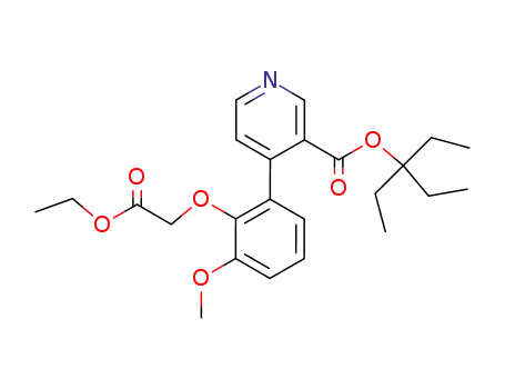 3-Pyridinecarboxylic acid,
4-[2-(2-ethoxy-2-oxoethoxy)-3-methoxyphenyl]-, 1,1-diethylpropyl ester