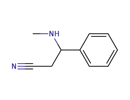 Molecular Structure of 105229-78-5 (Benzenepropanenitrile, b-(methylamino)-)