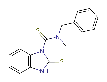 Molecular Structure of 75644-37-0 (1H-Benzimidazole-1-carbothioamide,
2,3-dihydro-N-methyl-N-(phenylmethyl)-2-thioxo-)