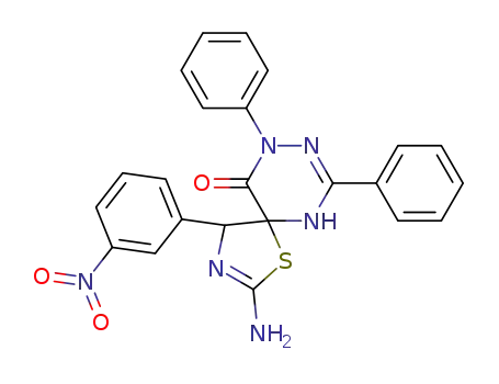 2-Amino-4-(3-nitro-phenyl)-7,9-diphenyl-1-thia-3,6,8,9-tetraaza-spiro[4.5]deca-2,7-dien-10-one