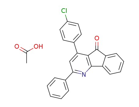 Molecular Structure of 87999-08-4 (5H-Indeno[1,2-b]pyridin-5-one, 4-(4-chlorophenyl)-2-phenyl-, acetate)