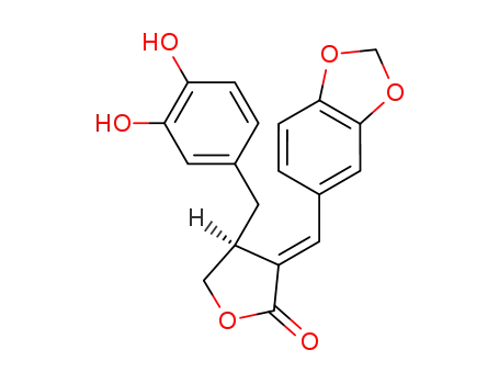 (S)-3-[1-Benzo[1,3]dioxol-5-yl-meth-(E)-ylidene]-4-(3,4-dihydroxy-benzyl)-dihydro-furan-2-one