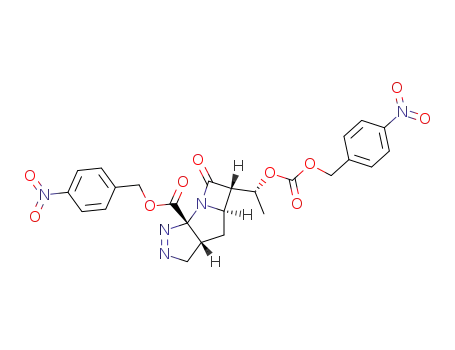 p-nitrobenzyl (1'RS,3aRS,4aRS,5SR,7aRS)-3a,4,4a,5,6,7a-hexahydro-5-<1-(p-nitrobenzyloxycarbonyloxy)ethyl>-6-oxo-3H-azeto<1',2':1,5>pyrrolo<2,3-c>pyrazole-7a-carboxylate