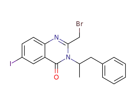 6-iodo-2-(bromomethyl)-3-(1-methyl-2-phenylethyl)-4(3H)-quinazolinone