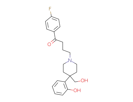 Molecular Structure of 73962-23-9 (1-(4-fluorophenyl)-4-[4-(hydroxymethyl)-4-(2-hydroxyphenyl)piperidin-1-yl]butan-1-one)