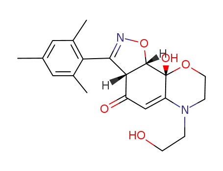 6-(2-Hydroxyethyl)-9a-hydroxy-3-mesityl-7,8,9a,9b-tetrahydro-3aH-1,2-oxazolo<4,5-h>-1,4-benzoxazin-4(6H)-on