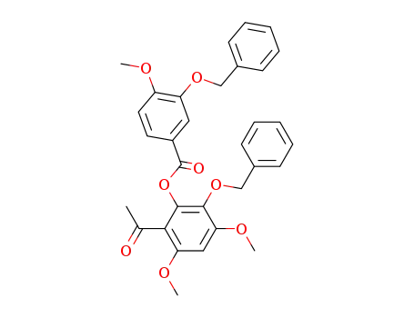 Benzoic acid, 4-methoxy-3-(phenylmethoxy)-,
2-acetyl-3,5-dimethoxy-6-(phenylmethoxy)phenyl ester
