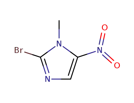 Molecular Structure of 17024-47-4 (1H-Imidazole, 2-bromo-1-methyl-5-nitro-)