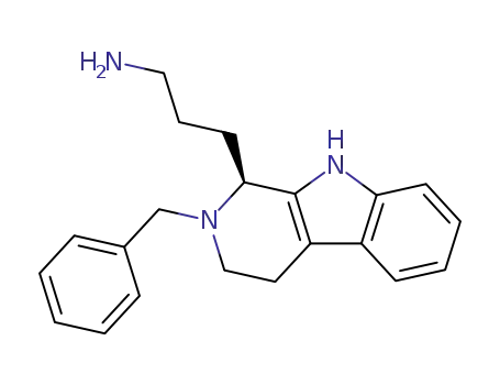Molecular Structure of 84094-79-1 (1H-Pyrido[3,4-b]indole-1-propanamine,
2,3,4,9-tetrahydro-2-(phenylmethyl)-, (S)-)