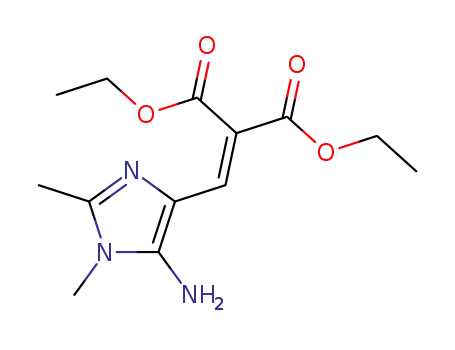 Molecular Structure of 145837-19-0 (diethyl (5-amino-1,2-dimethylimidazol-4-yl)methylenemalonate)