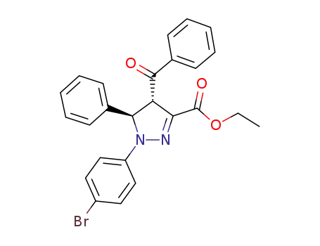 (4S,5R)-4-Benzoyl-1-(4-bromo-phenyl)-5-phenyl-4,5-dihydro-1H-pyrazole-3-carboxylic acid ethyl ester