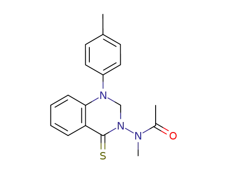 Molecular Structure of 90070-49-8 (Acetamide,
N-[1,4-dihydro-1-(4-methylphenyl)-4-thioxo-3(2H)-quinazolinyl]-N-methyl
-)